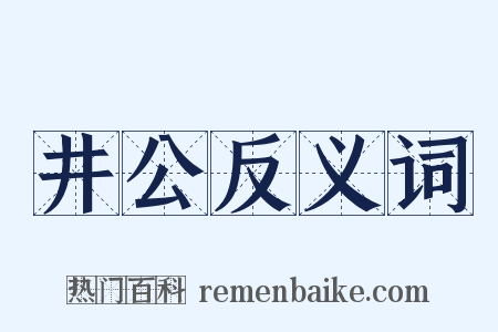 井公反义词是什么意思的图片